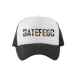 Batefego Masked Print Trucker Hat White - batefego streetwear fashion