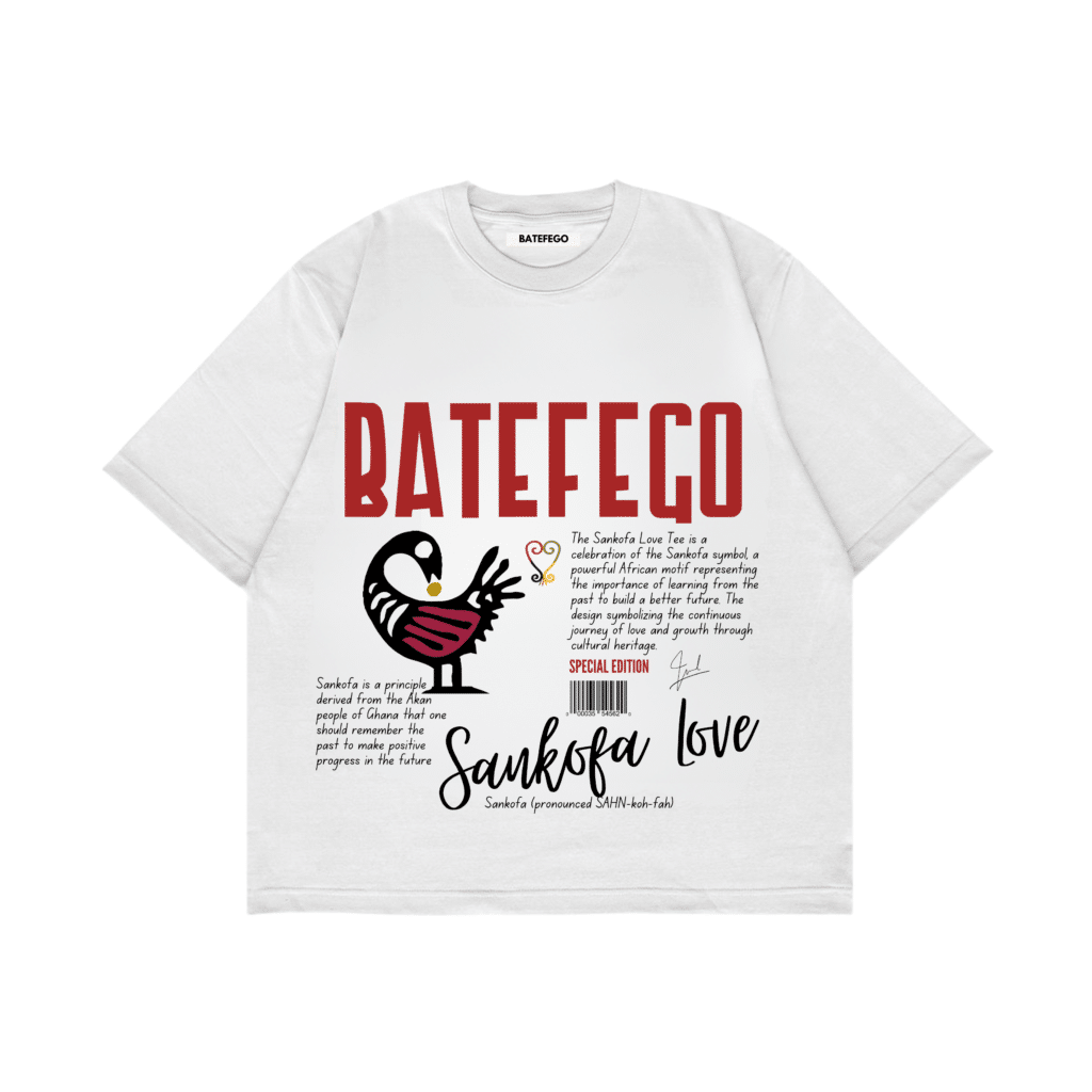 Batefego Sankofa Love Tshirt White Front