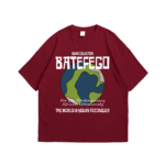 Batefego The World is Yours TShirt African Streetwear MAroonFashion - batefego streetwear fashion