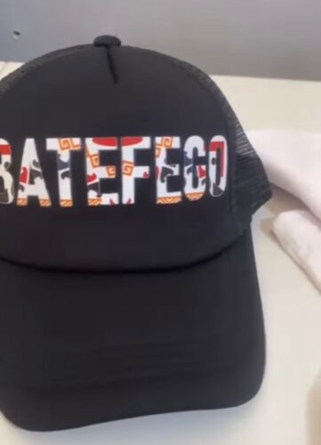 Batefego Masked Print Trucker Hat photo review